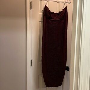 Brown dress with straps